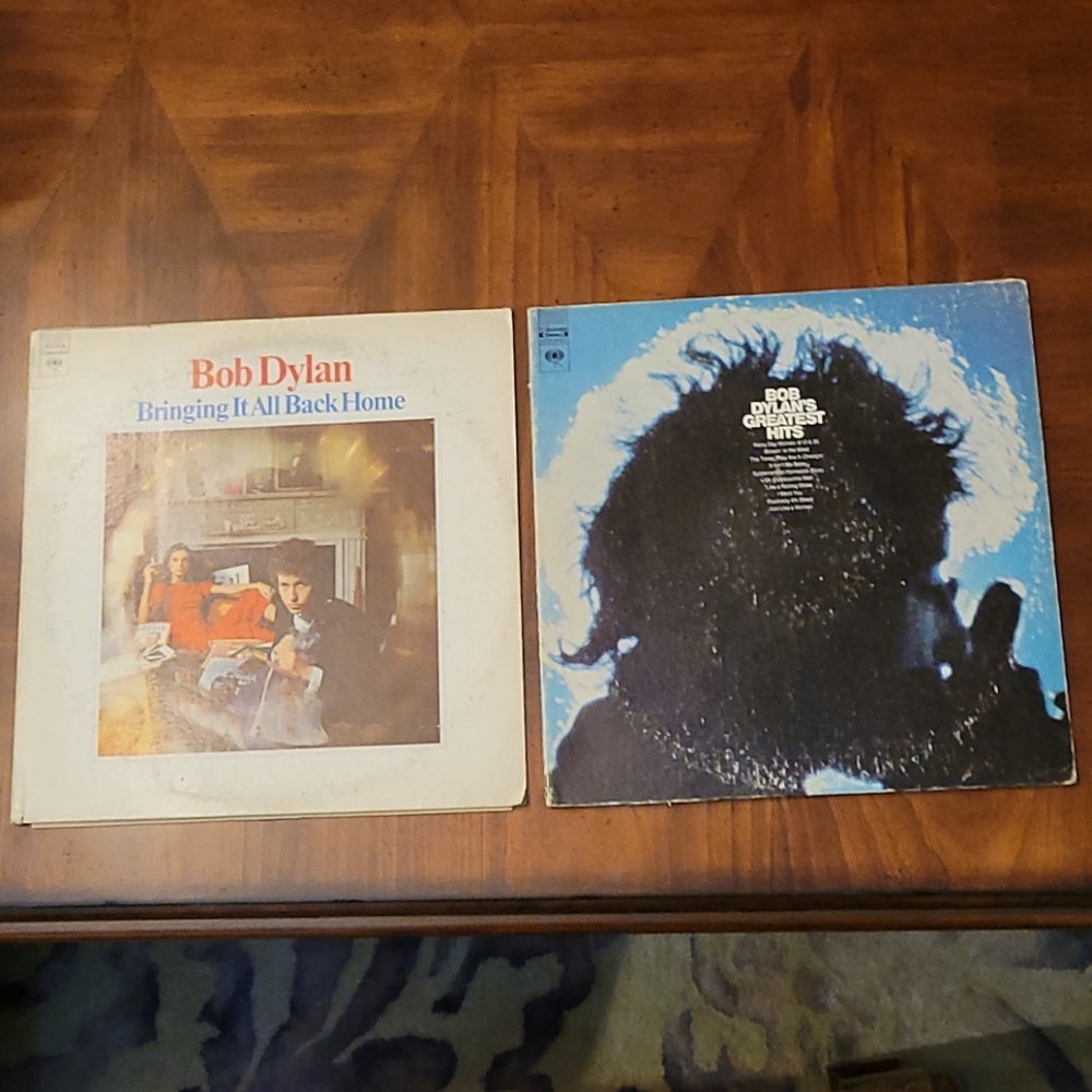 Vintage Bob Dylan vinyl record bundle